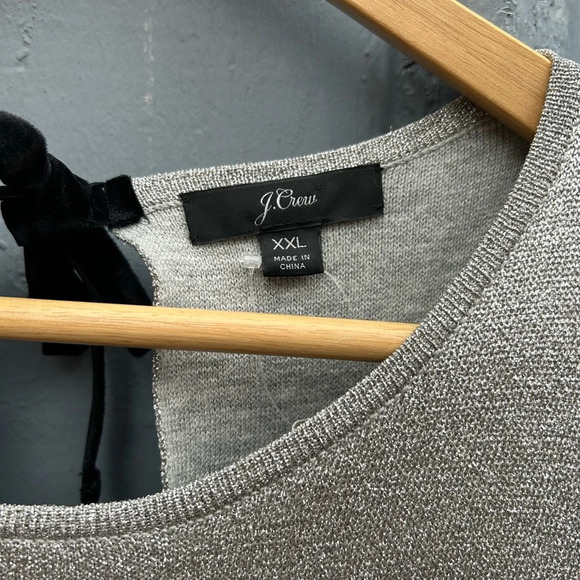 J Crew  Madison Lurex Silver Metallic Jumpsuit, BNWT, size XXL - Picture 7 of 11